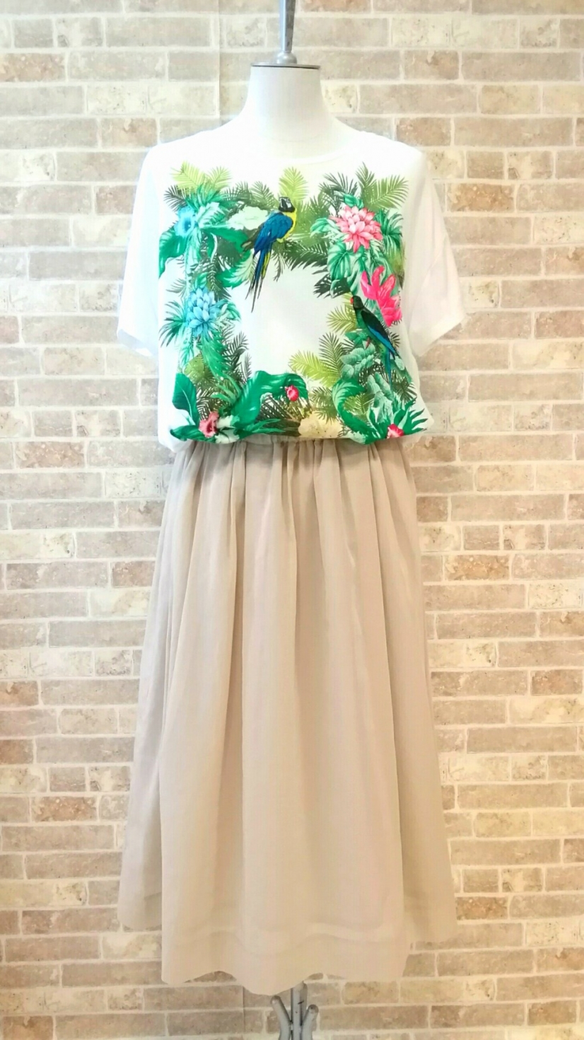 🌟プリントが可愛いドッキングワンピース👚