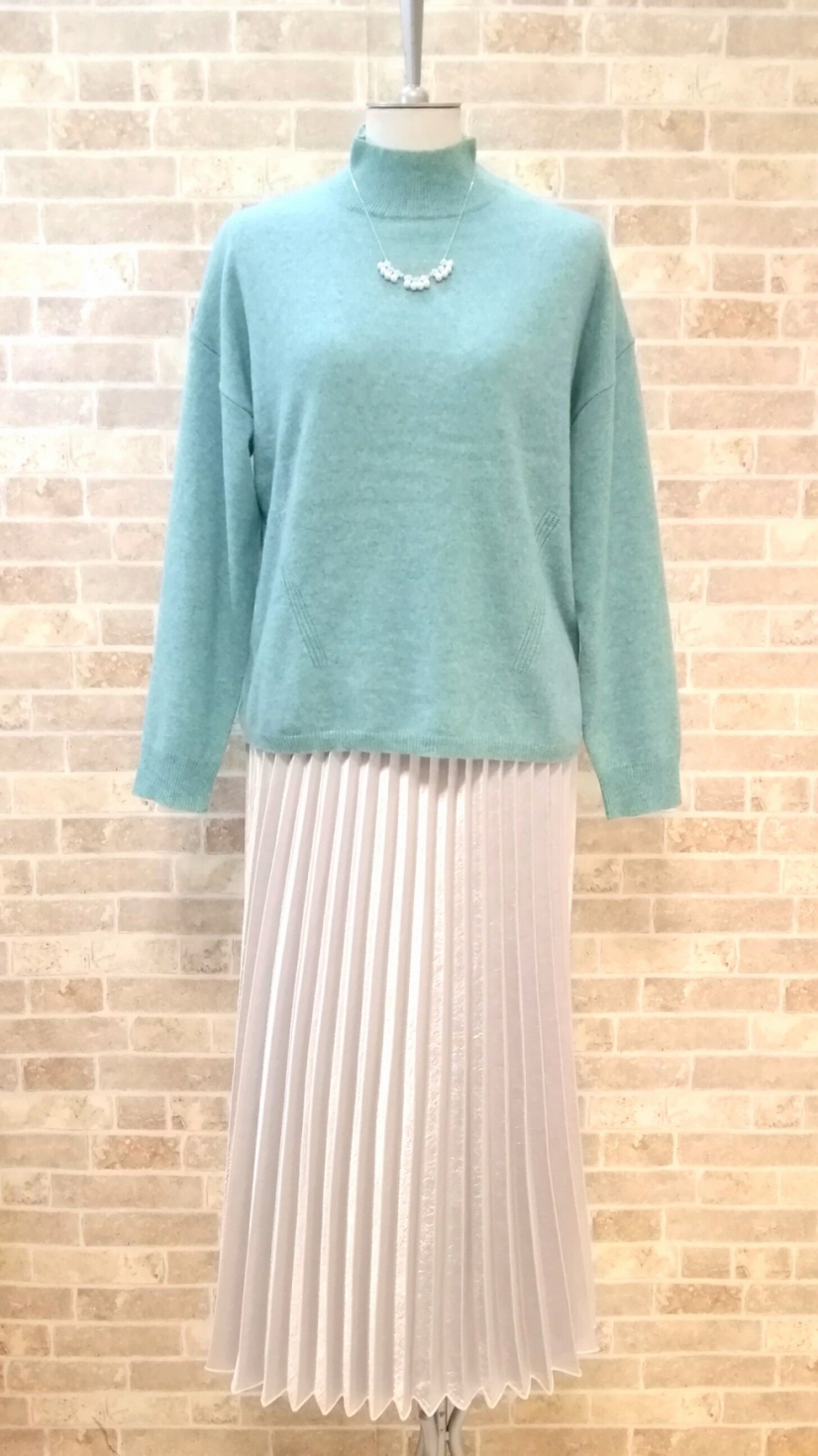 おしゃれ綺麗めニット(カシミヤ)&ミントグリーンが入荷♥